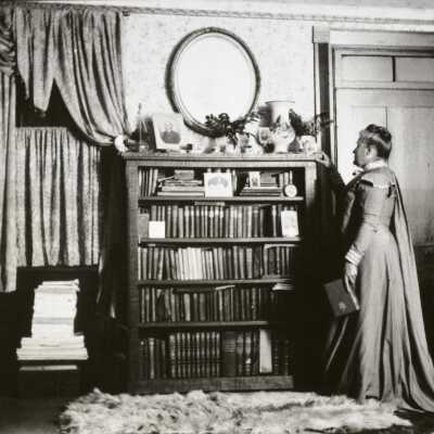 Rose Farm, Miss Mary L. Holmes by Sitting Room Bookcase