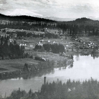 Milwaukie, Oregon from Elk Rock. 1900.: Copyright: None; Origsize: 6" x 8"; Origformat: Print-Photographic