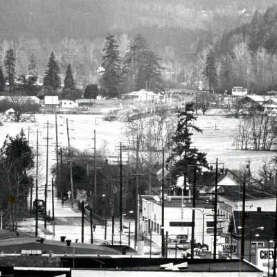 1964 Flood - Looking North to Greenpoint and Parkplace