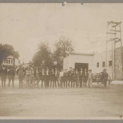 Oregon City Fire Station and hose crew