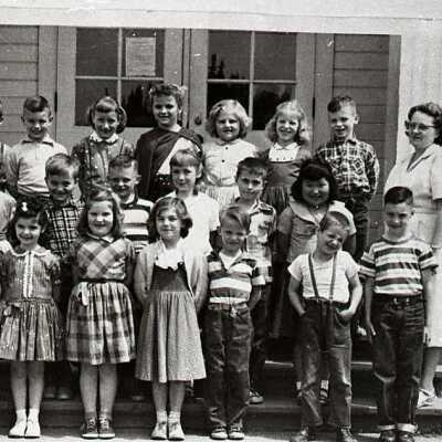 Carver School Students 1955 - 1st - 2nd Grades - Carver, Oregon