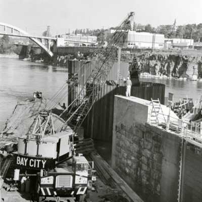 Rebuilding of Willamette Locks, 1966.: Origformat: Print-Photographic