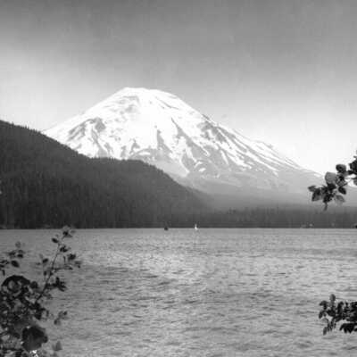 Mt. Saint Helens - South view across Spirit Lake.