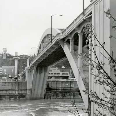 Arch Bridge from downriver.: Origsize: 8" x 10"; Origformat: Print-Photographic