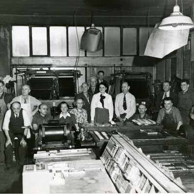 Oregon City Enterprise Last Day 1945 - Complete Staff