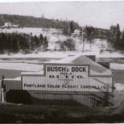 1922 Flood - Busch's Dock - Oregon City