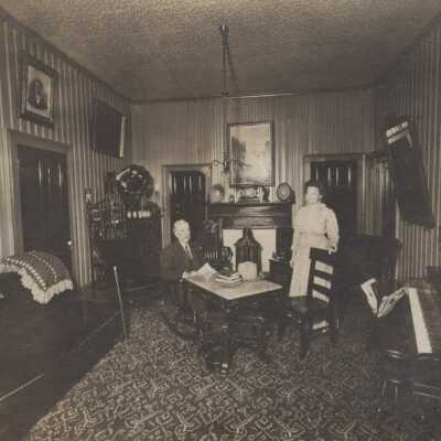 Herrington House Interior with Unidentified Man and Woman
