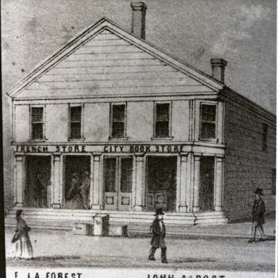 Oregon City 1858 - E. La Forest - John A. Post Book Store