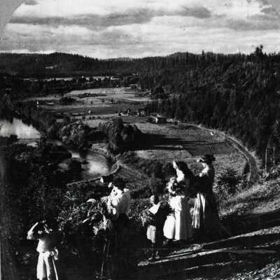 Park Place 1900 - Clackamas River, looking up River from Park Place