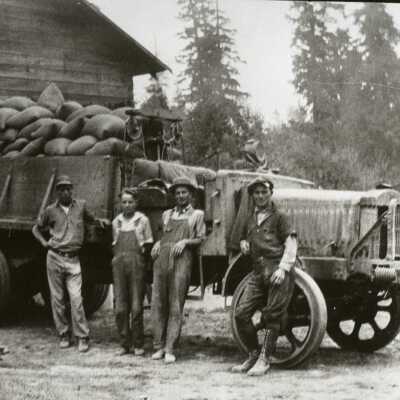 Oregon City Silica Mine Workers Loading Truck