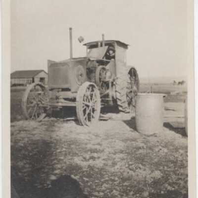 Woman and a Tractor