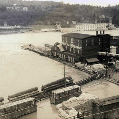 1922 Flood - Hawley Pulp Mill - Oregon City