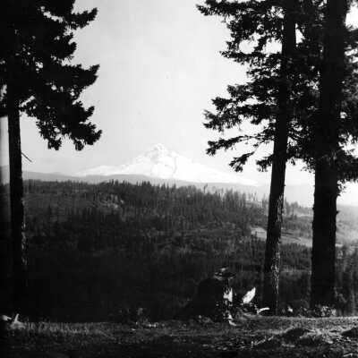 Mt. Hood, Southwest View, Palmer Snow Field: Copyright: Clackamas County Historical Society; Origsize: 5x7; Origformat: Print-Photographic