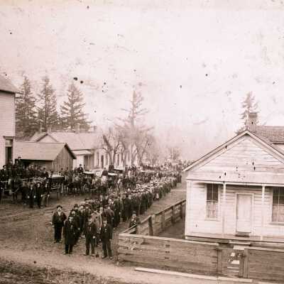Funeral of Mrs. George (Dena) Prosser.