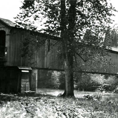 Baker Covered Bridge 1910 - Over Clackamas River at Carver, OR