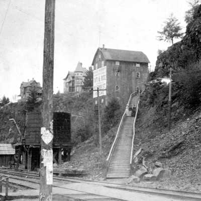 Oregon City 1892 - 7th Street Steps and Singer Hill Flour Mill