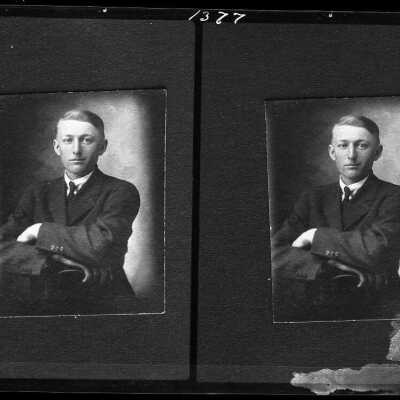 Copy of a photograph of a man for D. Leonard - February 1930 - Negative