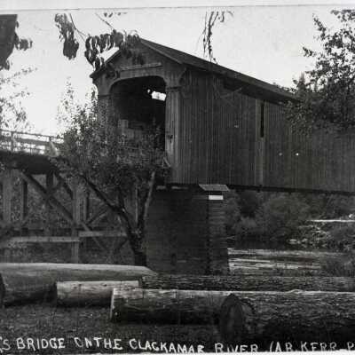 Baker Covered Bridge 1910 - Over Clackamas River at Carver, OR