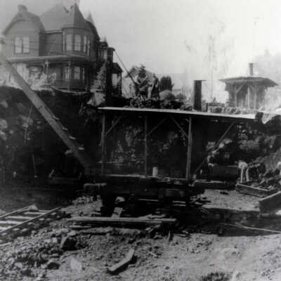 Road Construction on Washington Street: Copyright: None; Origsize: 8" x 10"; Origformat: Print-Photographic
