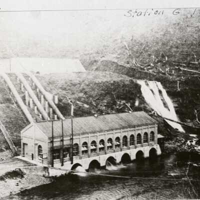 Cazadero Dam "Station G" 1907 - Clackamas River, Oregon