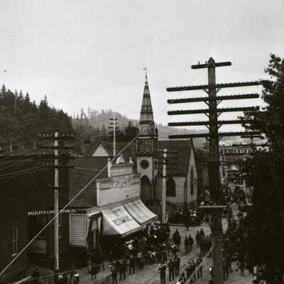 Oregon City 1896 - Decoration Day (Memorial Day) Parade on Main Street