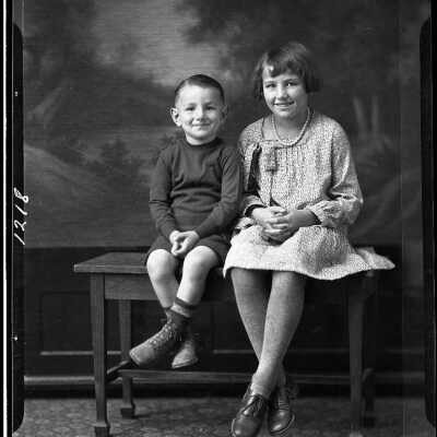 Two children photographed for Mrs. W.P. Cox - October 1929