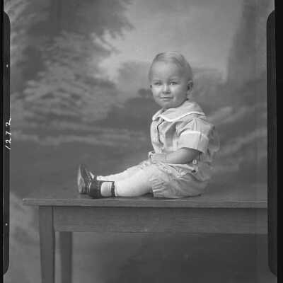 Photograph of a Child for David Evans - November 1929 - Negative