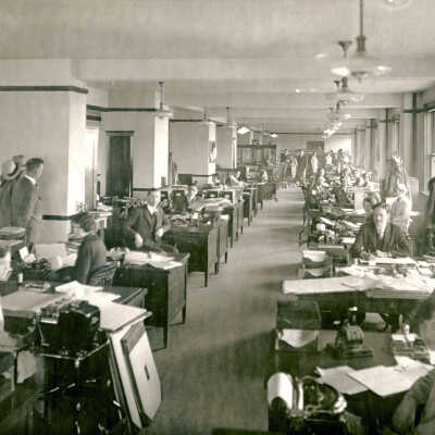 Office Interior with Workers