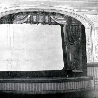 Shively Theater Stage with Movie Screen