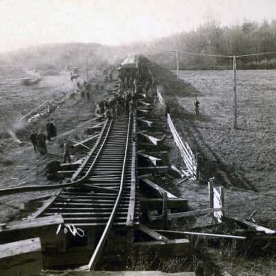 1890 Lake LaBish Train Wreck - Salem Oregon