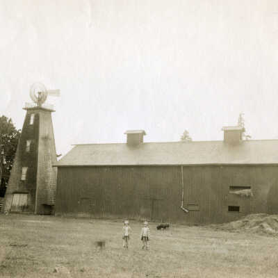 Barn and Windmill