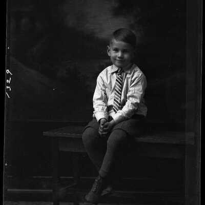 Photograph of a child for Mrs. E.J. Sherman - December 1929 - Negative