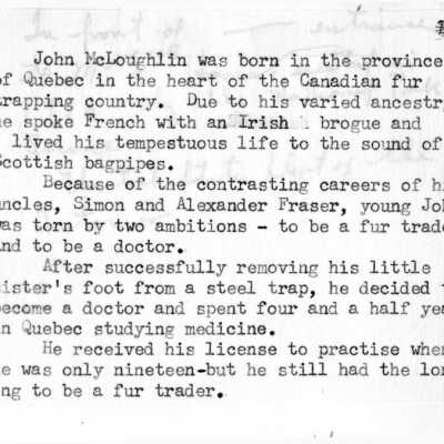 McLoughlin Info on Back of Photo.: Copyright: None; Origsize: 4" x 6"; Origformat: Print-Photographic
