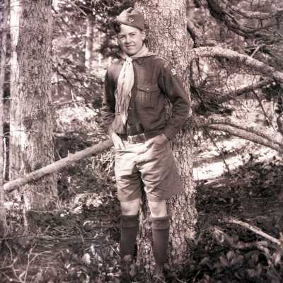 Harry Sealy at Boy Scout Camp Meriwether
