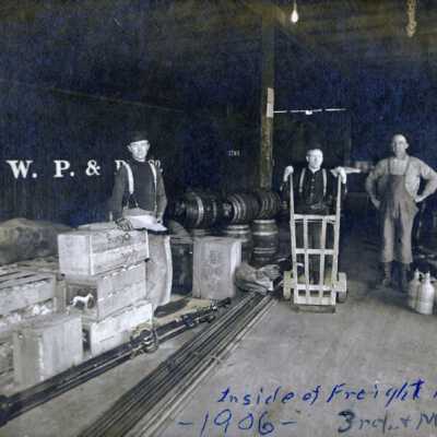 Freight House, 1906: Copyright: None; Origsize: 4" x 6"; Origformat: Slide