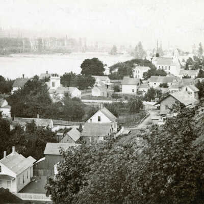 Oregon City 1874 - Showing Southern Pacific Railroad Depot