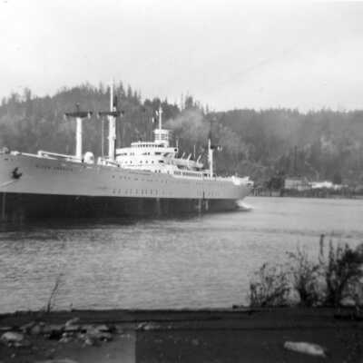 Alcoa Corsair on trial run, 1947.: Copyright: None; Origsize: 2"x4"; Origformat: Print-Photographic