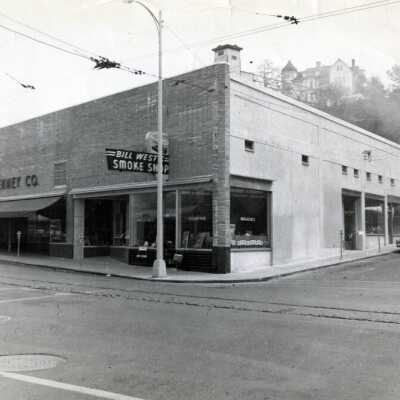 Stevens Building, Oregon City, 1951.: Origsize: 3" x 4"; Origformat: Print-Photographic