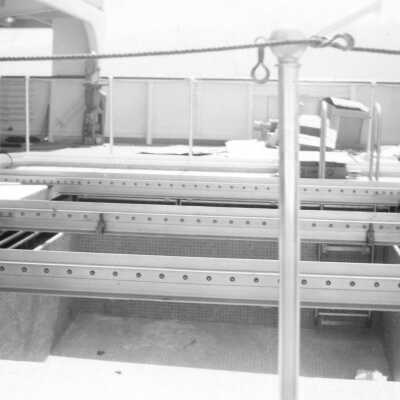 Swimming Pool on Alcoa Corsair, Apr 1947.: Copyright: None; Origsize: 2"x4"; Origformat: Print-Photographic