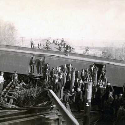 1890 Lake LaBish Train Wreck - Salem Oregon