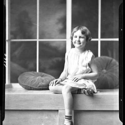 Photograph of a female child for Mr. Brown - February 1930 - Negative