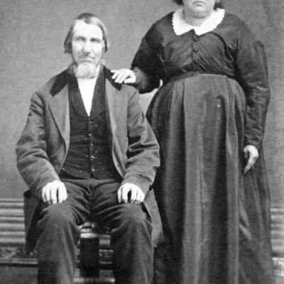 Mr. and Mrs. Brown, 1860s, Salem.: Origsize: 4" x 6"; Origformat: Print-Photographic