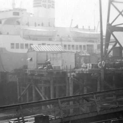 On-board the Alcoa Corsair. Apr 1947.: Copyright: None; Origsize: 2"x4"; Origformat: Print-Photographic