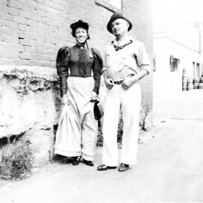 Oregon City Territorial Days 1935 - Mr. and Mrs. J. B. Caldwell