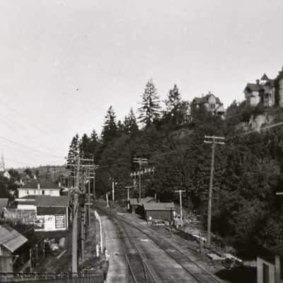 Oregon City Railroad Track looking North 1909