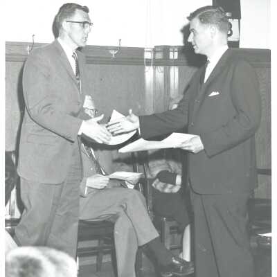 Mark Hatfield and Judge Winston Bradshaw - 1950's