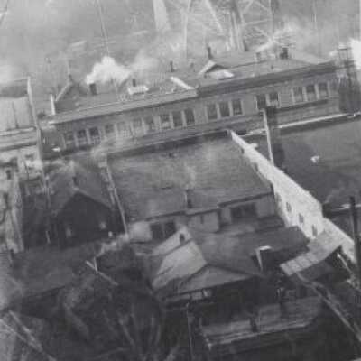Oregon City 1922 - Andresen and Beaver Building from the bluff
