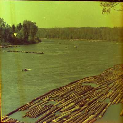 Log Rafts on the Willamette, 1964