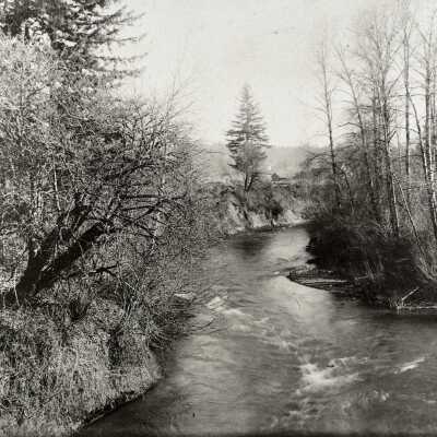 Looking Up the Clackamas River from the Street Car Bridge.