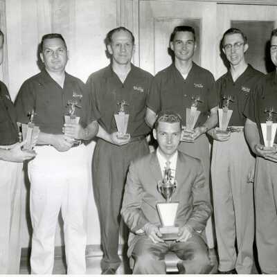 Bowling Team with Schumaker, Poppin, McDonald.